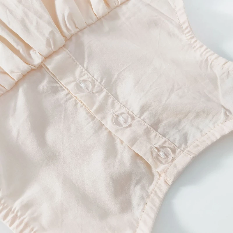 

Summer Baby Sweet Princess Dress New Baby Clothes Set Rompers Toddler Cotton Solid Sleeveless Jumpsuits Infant Outfits With Hat