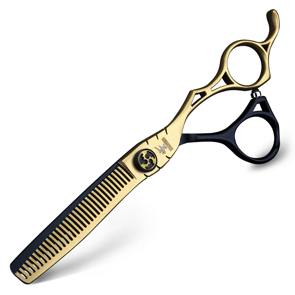 

6 inch hairdressing scissors barber cutting and thinning scissors 440C stainless steel hair scissors set 2 color stitching