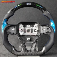 2015 2022 led steering cheel carbon fiber fit for dodge charger challenger hellcat srt muscle car