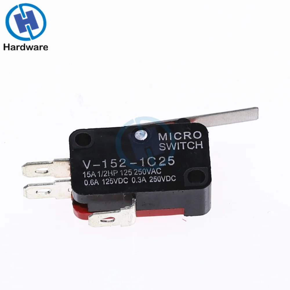10 шт. V 152 1C25 SPDT 1NO 1NC 3Pin короткие концевой выключатель с прямым рычагом на шарнире