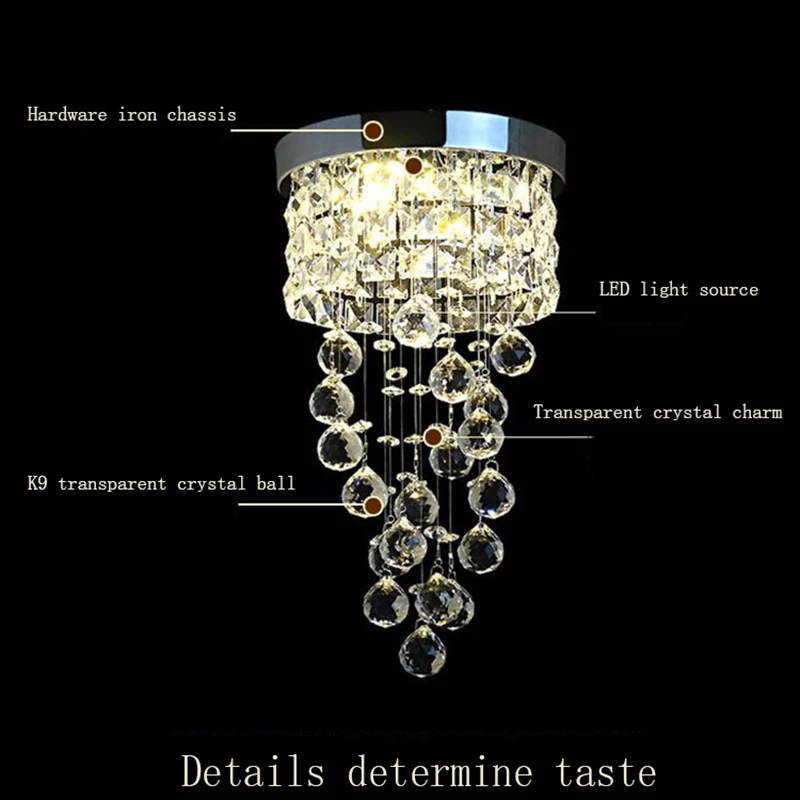 Потолочный светильник для прихожей мини Хрустальный потолочный кухни дома |