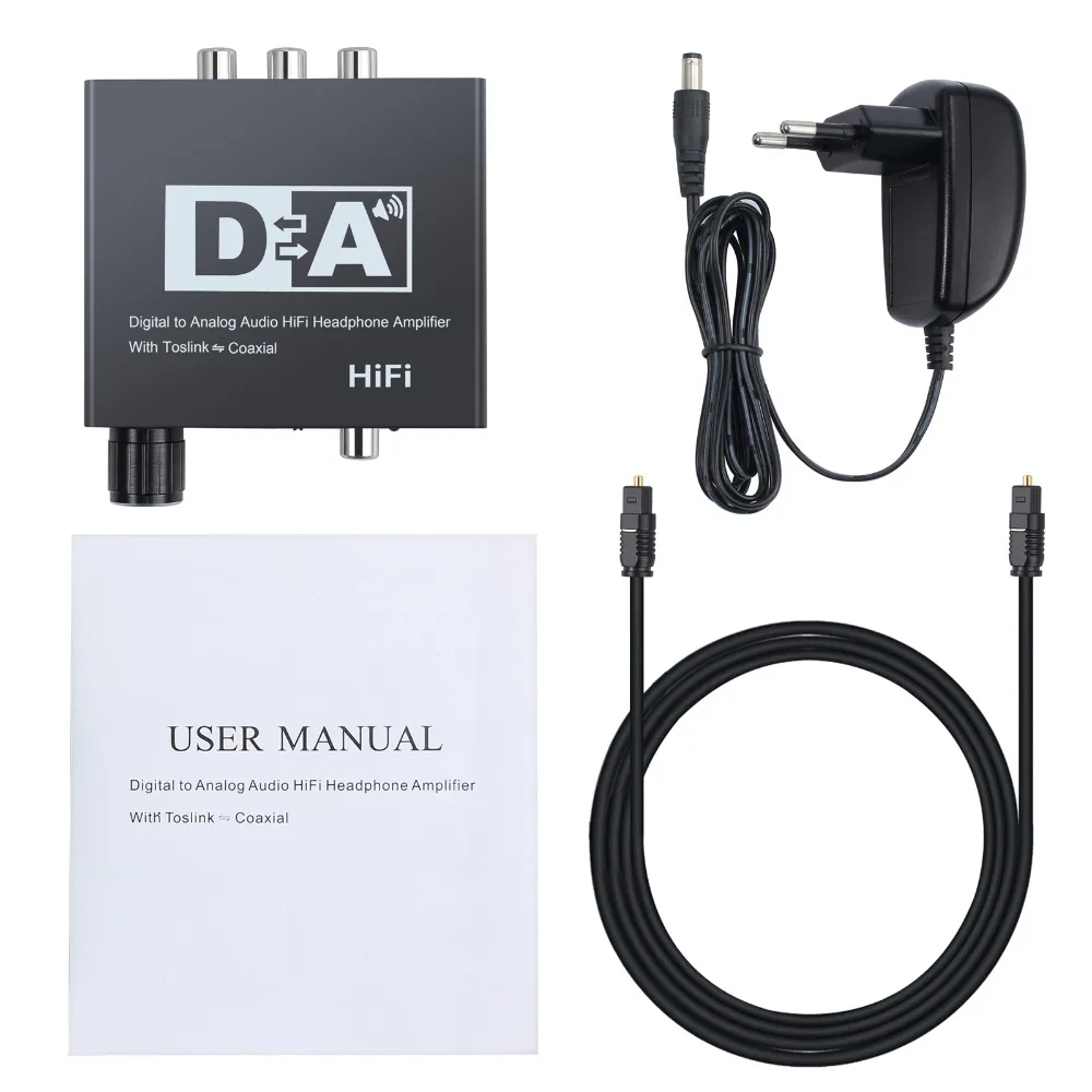 Hi Fi ЦАП Amp преобразователь аудиосигнала из цифрового в аналоговый декодер 3 5 мм AUX