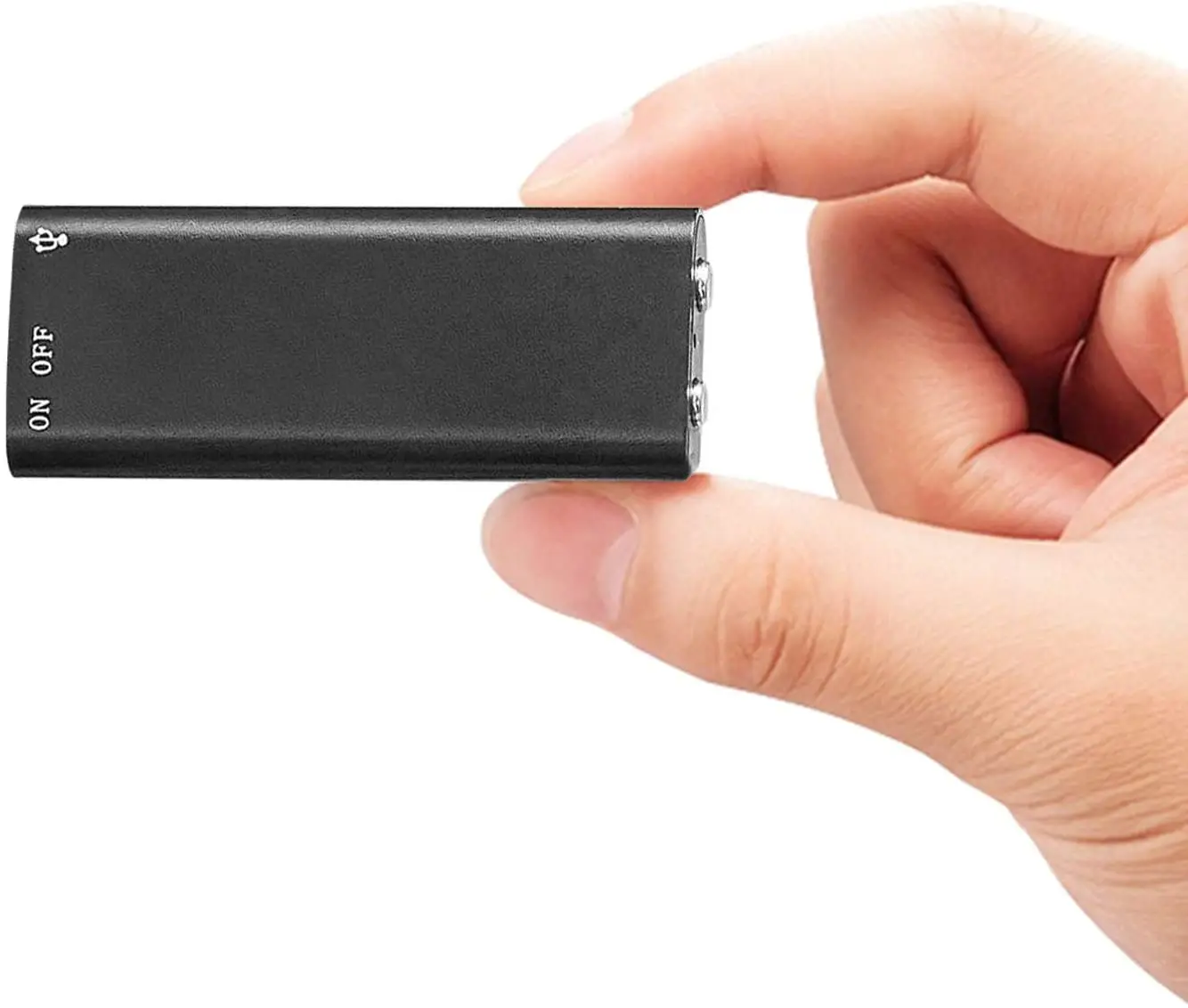 

Цифровой диктофон, мини-диктофон с USB флэш-накопителем 8 ГБ/170 часов записи, маленький аудиодиктофон, черный