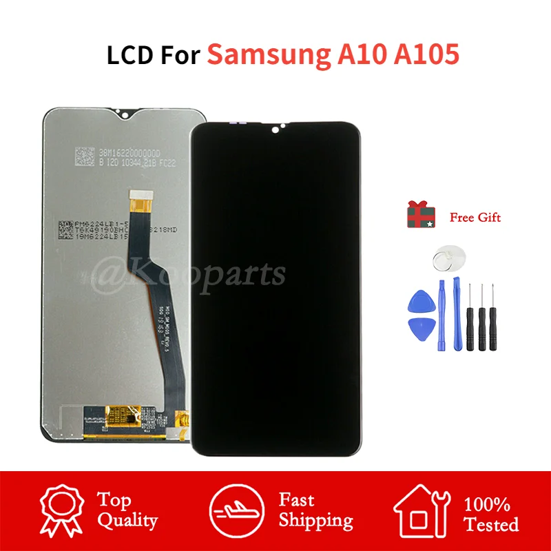 

100% Tested Premium Quality for Samsung A10 A105 LCD Replacement Screen Display with Touch Digitizer Assembly No Dead Pixel