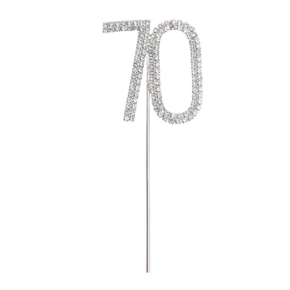 Стразы хрустальные алмазные десерты орнамент цифры торт Топпер серебро двойной