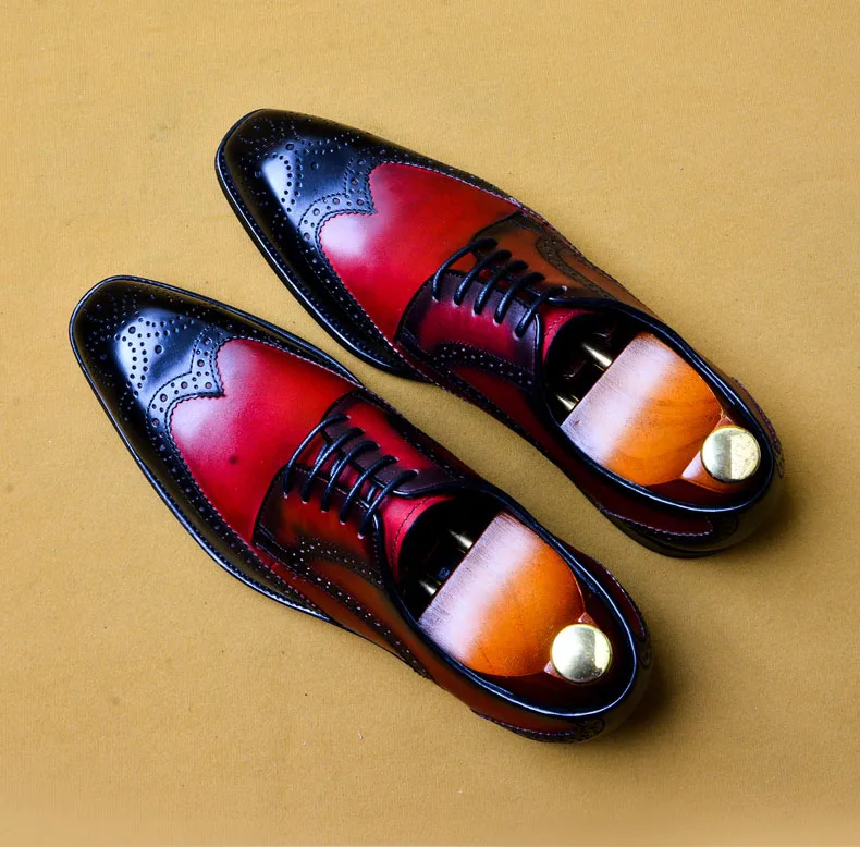 Мужская деловая модельная обувь коричневого цвета роскошная офисная