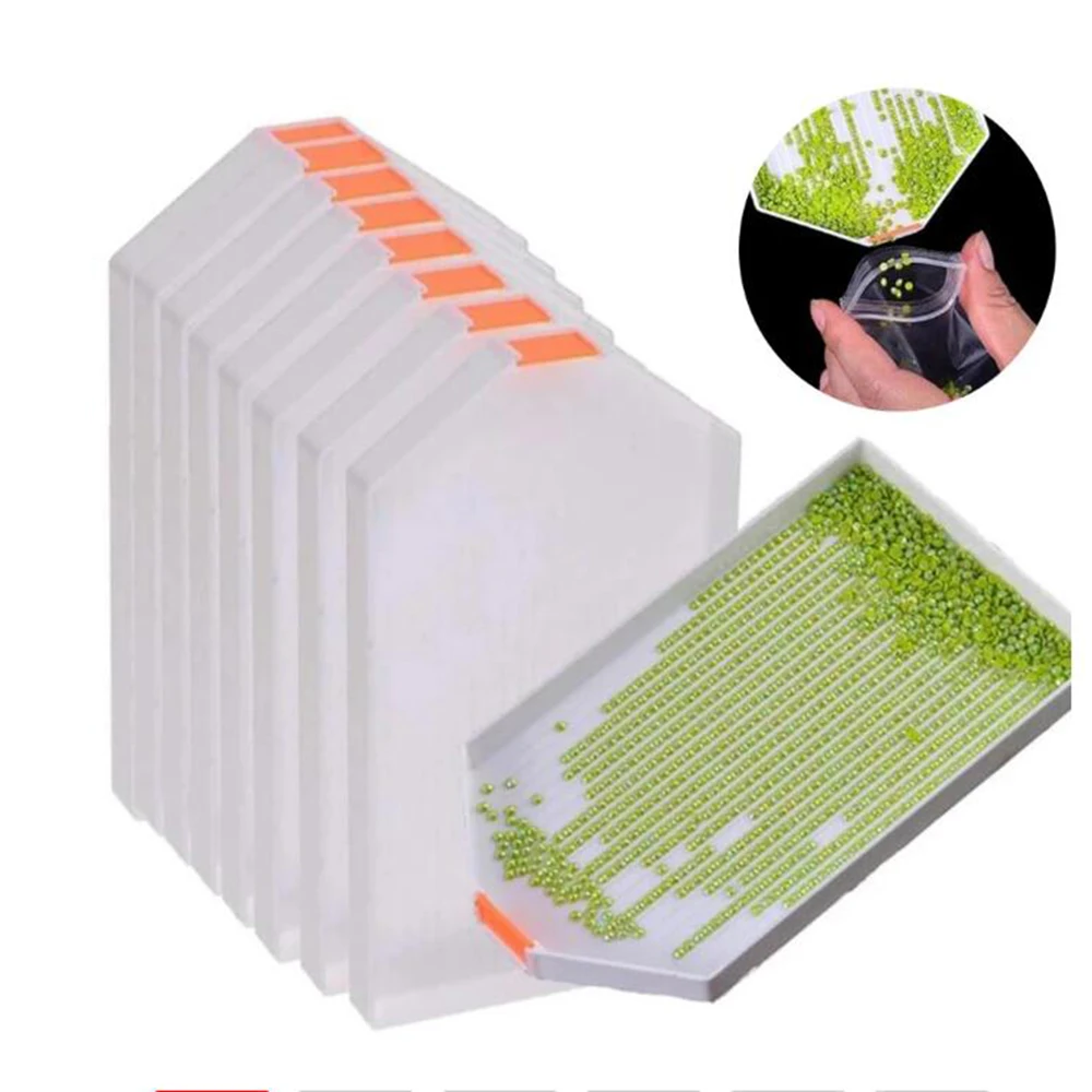 

DIY 5/10/pcs large capacity tray 5D diamond painting embroidery tools diamond embroidery accessories