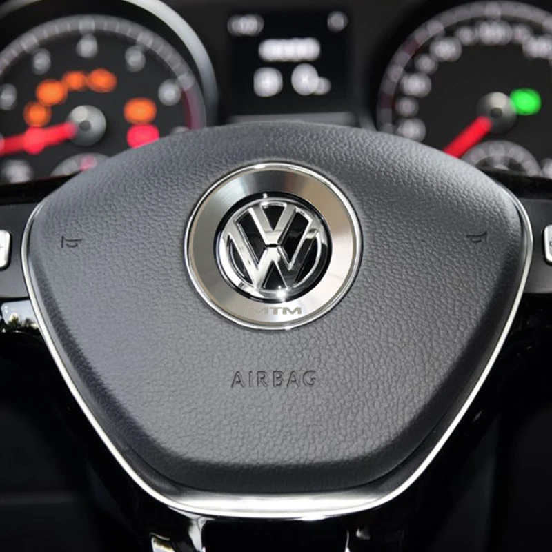 Отличный Новый 3D чехол на руль для VW Volkswagen GTI R line MTM POLO GOLF 6 7 Jetta автомобильный
