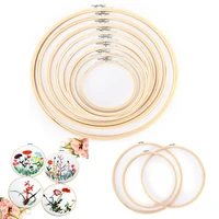 8 size bamboo frame embroidery hoop ring diy needlecraft cross stitch machine round loop hand household sewing tools 13 34cm
