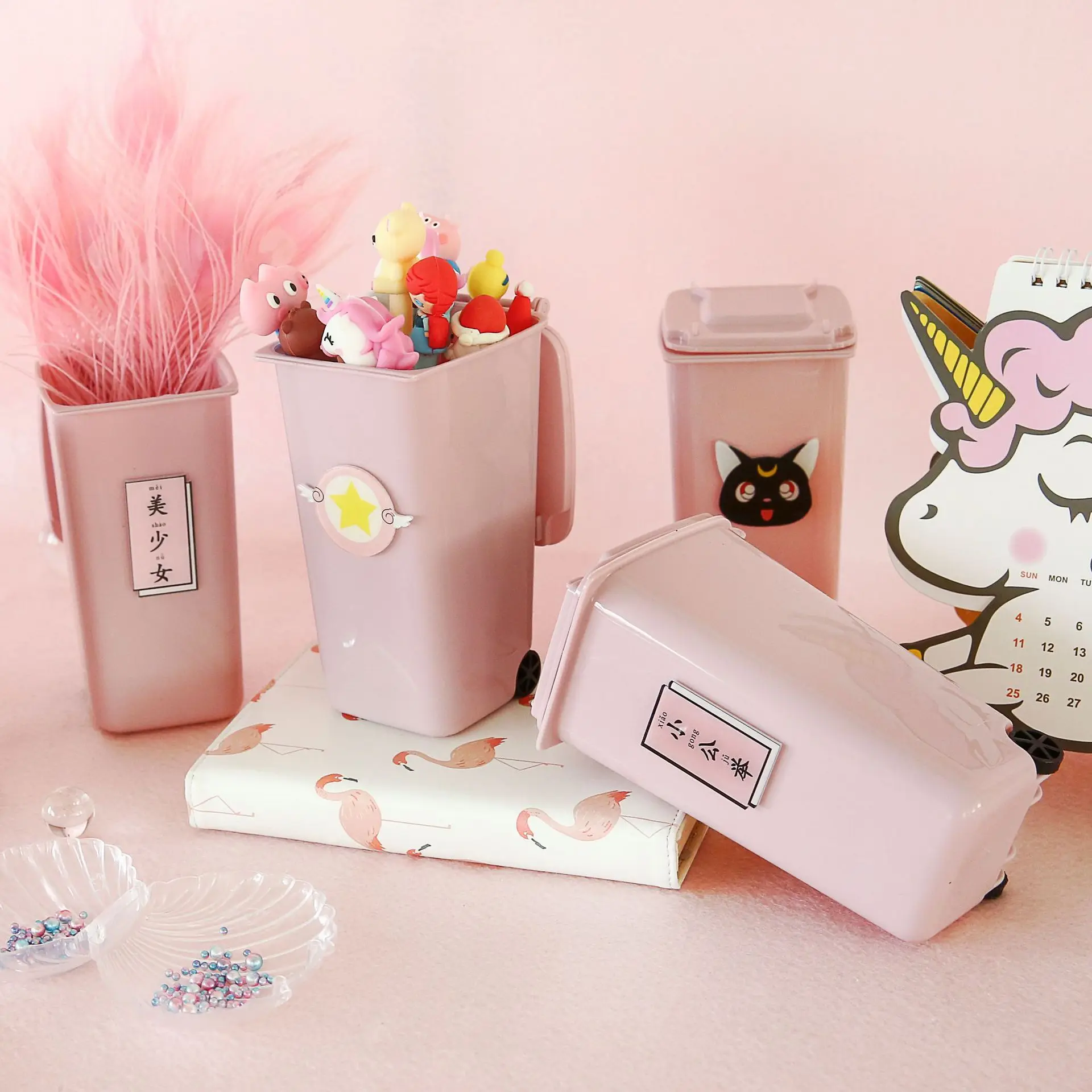 Чехол для карандашей и ручек студенческий розовый чехол с молоком милые офисные