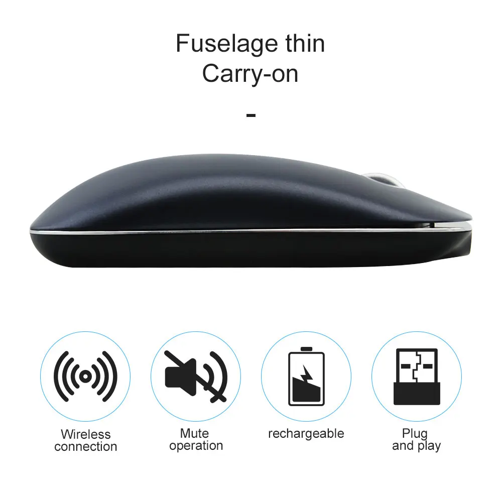 CHYI ультра-тонкая Bluetooth мышь 5 0/3 0 USB офисная эргономичная ПК геймер оптическая 1600DPI