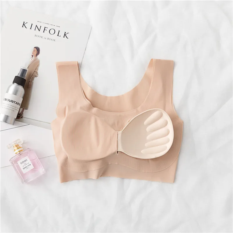 Японский бесшовный бюстгальтер для сна спортивный жилет бега йоги нижнее белье