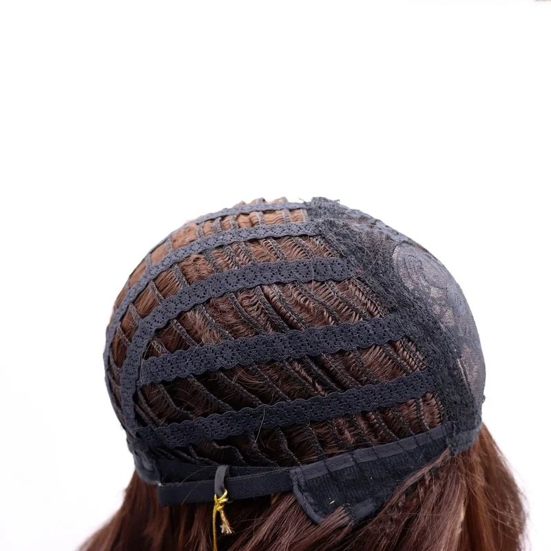 

Dark brown party everyday women's natural wavy hair side part synthetic hair piece hair styling tools hairstyle braided hair