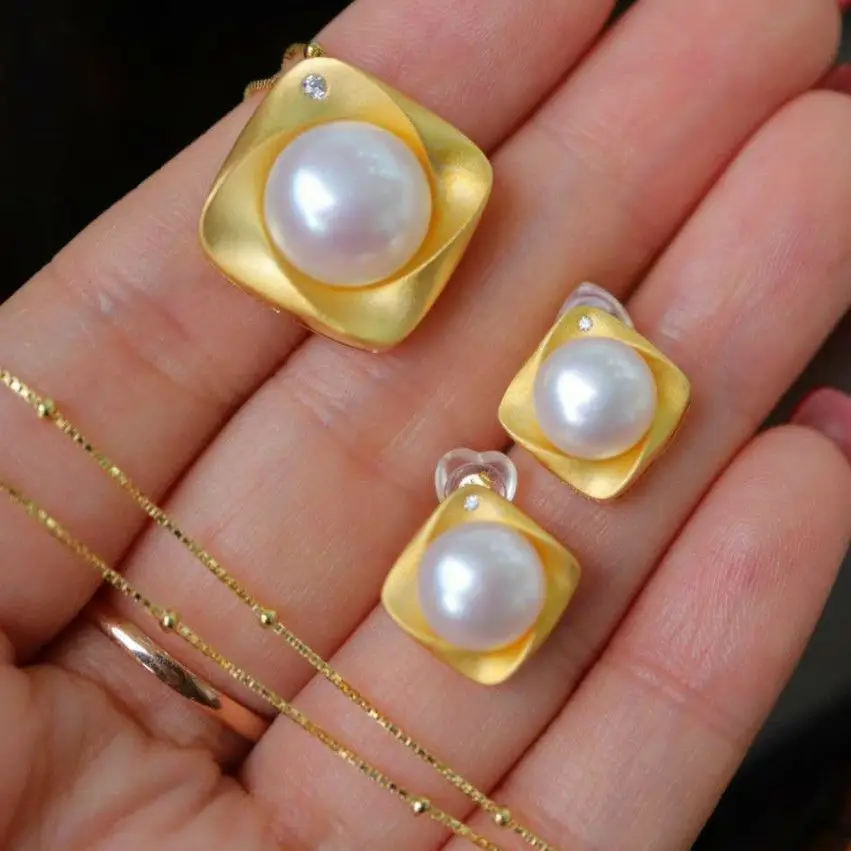 Женское колье и из матового стерлингового серебра 925 пробы с золотым покрытием |