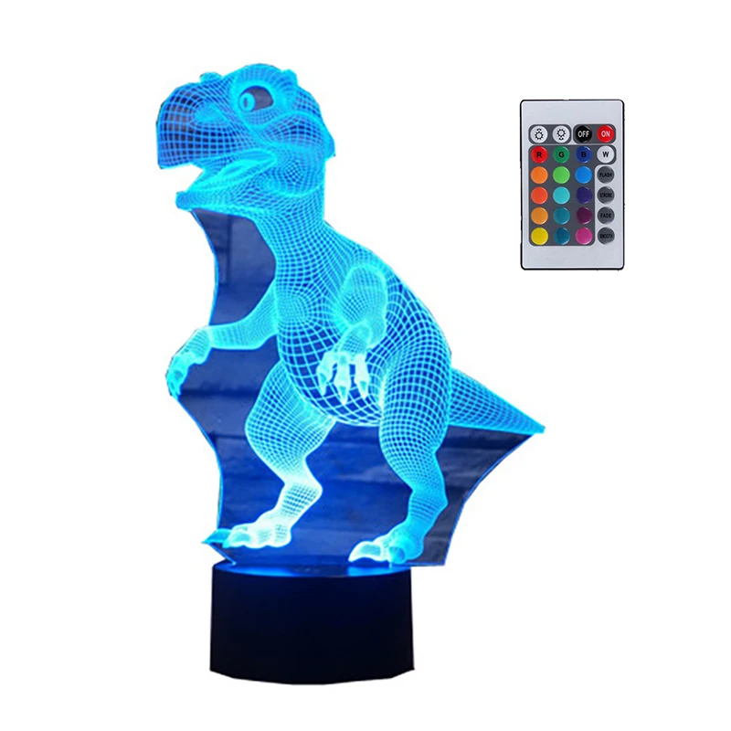 

LED Lamp Color Dinosaur Dinosaur Acrylic Acrylic Lamp With Four Kinds Of Touch Buttons Decorative Lighting Mode Party Lights
