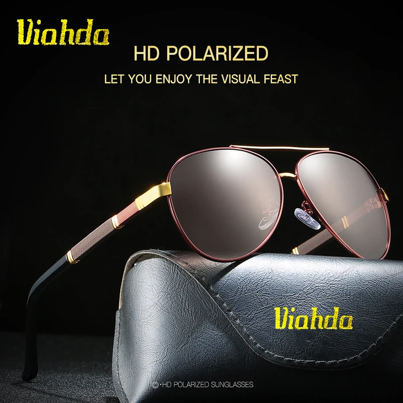 VIAHDA Новое поступление мужские HD поляризованные солнцезащитные очки для вождения