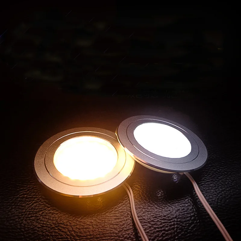

Dimmable 3/6 Pcs LED Linkable Under Cabinet Lighting 3W 24 LED Puck Lights Kit Cupboard Kitchen Furniture Closet night Lights