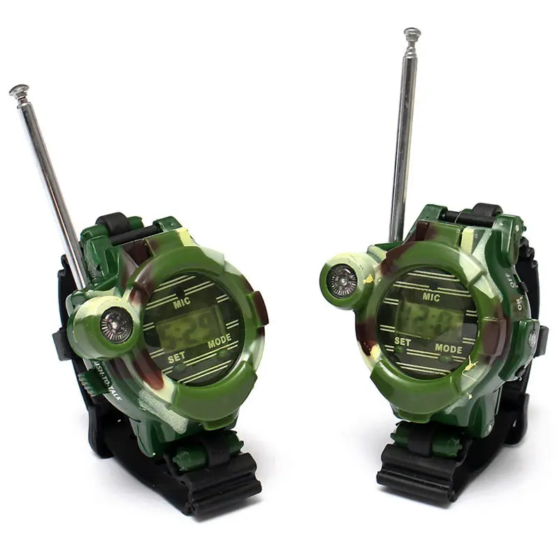 [Забавный] 2 шт./компл. наружная рация камуфляж домофон часы игрушка Семейная Игра