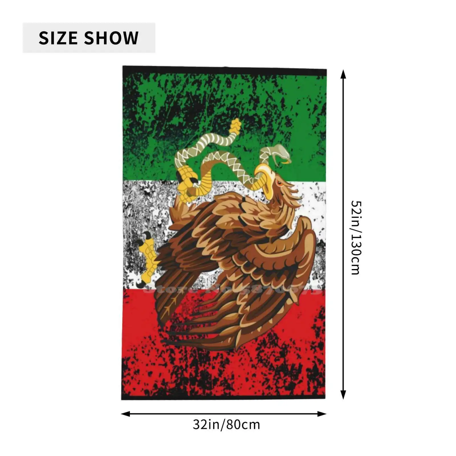 Индивидуальное мягкое полотенце для душа с мексиканским флагом Орлом Южными