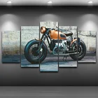 5 шт. винтажные мотоциклетные модульные картины плакат настенный художественный Декор холст HD картины маслом для гостиной украшение дома
