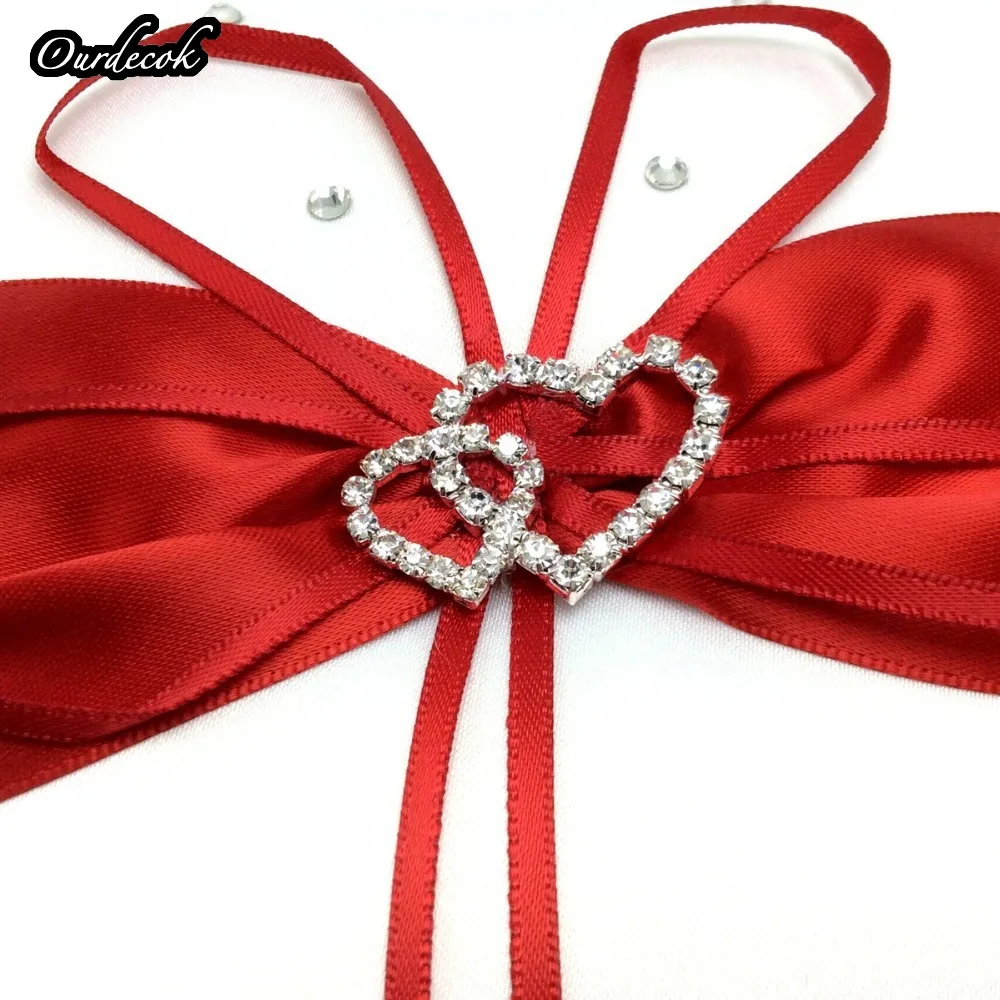 4 шт./компл. 5 цветов свадебное украшение атласное кольцо Подушка + корзина для