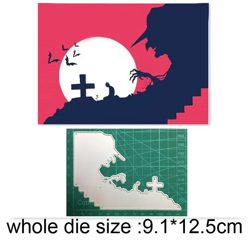 

Вырубные штампы Хэллоуин металлические Вырубные штампы вырезанные штампы украшение для скрапбукинга бумаги рукоделия Нож Форма лезвие Ды...