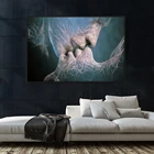 Пара поцелуев на абстрактном холсте, живопись 3d, Художественная печать, Современное украшение Сладкий поцелуй, изображение для украшения гостиной