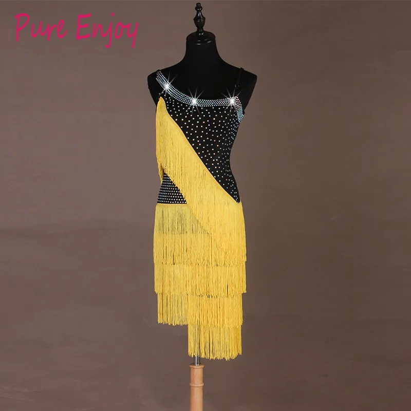 Латинское платье с бахромой для девочек и девушек бальные танцы танцевальное