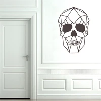 art geometric design skull head wall sticker home decoration for living room wall mural vinyl wall decal ov369