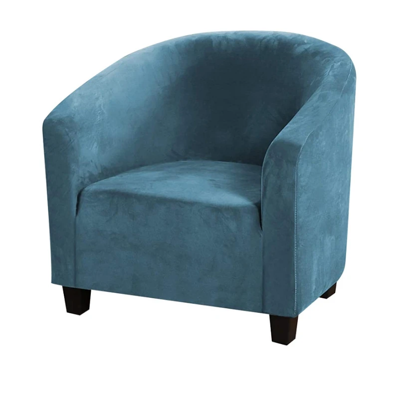 

Plush Elastic Club Tub Couch Cover Single Seat Armchair Chair Cover Furniture Protector Slipcovers Sofa Covers for Living Room