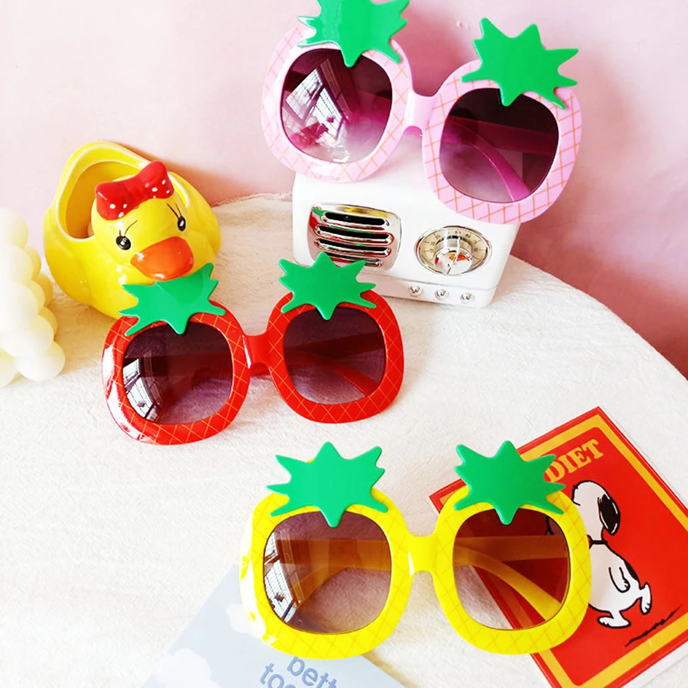 

High Quality Pineapple Shape Sunglasses For Girl Boy Beach Sunglasses Cute Children Sun Eyewear Uv400