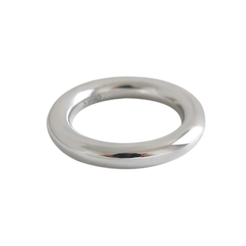 

Women's Korean-Style S990 Silver Ring Ins Minimalist Smooth Ring 3.5mm Ring Silver Ring Wholesale