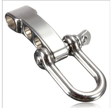 1pcs High Quality Alloy Adjustable O/U Shape Anchor Shackle Outdoor Survival Rope Paracord Bracelet Buckle for Outdoor Sport - Цвет: U shape