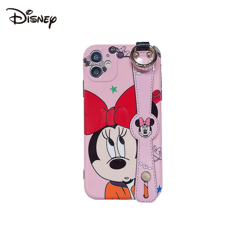 

Disney Mickey for iPhone 11Promax 12Pro 12min 7/8 Plus SE 11 12 XR XS XSMax with wristband buckle lanyard mobile phone case