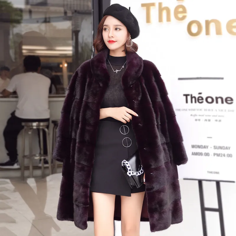 Parka Clothes 2020 Mink Real Fur Korean Winter Coat Women Leather Jacket Manteau Femme 1599 YY2278