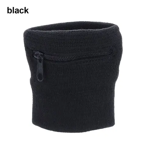 Unisexe Colorful Cotton Band de bracelet Protection de protection contre la protection du bracelet avec bracelet de sports de poche à fermeture éclair pour les sports de gym Clocage