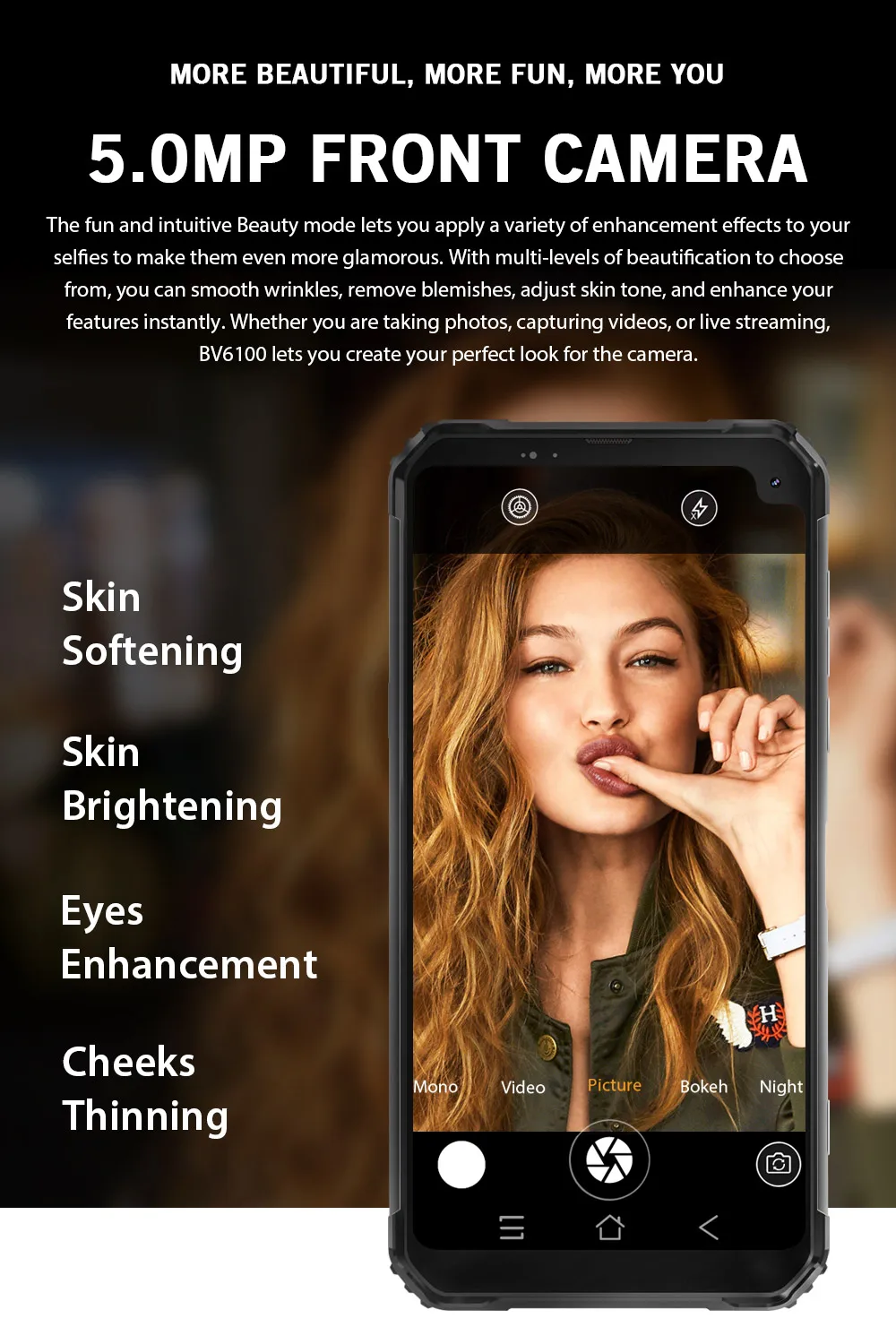 Blackview BV6100 Dual Gorilla 6,8" экран смартфон 3 ГБ+ 16 ГБ Android 9,0 IP68 водонепроницаемый мобильный телефон 5580 мАч NFC мобильный телефон