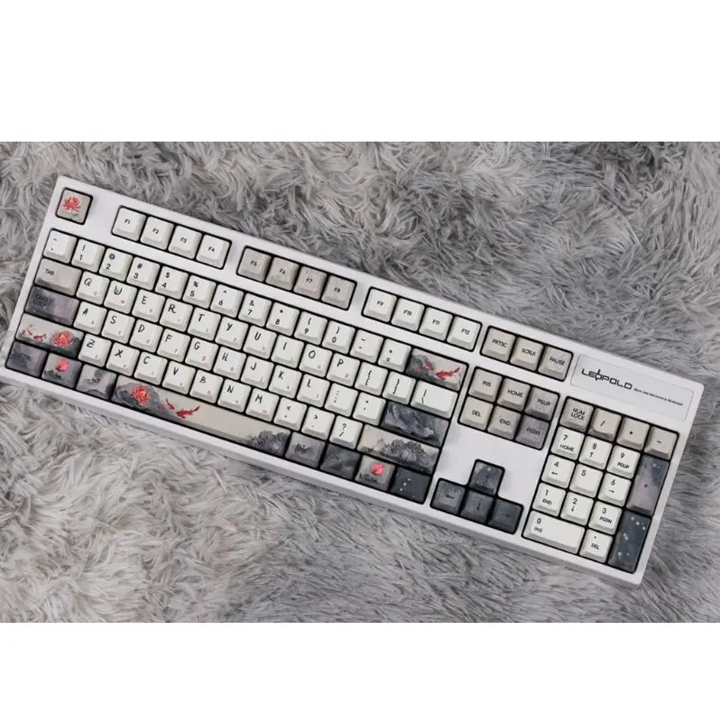 

F19E 5 Sides Dye-Sublimation Ink Koi Nobori Carp Keycap Mechanical Keyboard Keycaps