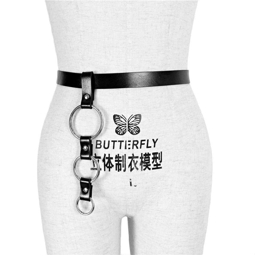 Необычные поясные ремни UYEE металлический ремень с зажимом в виде кольца