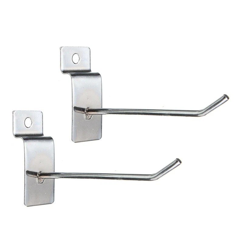 

Hot YO-50 x Slatwall Single Hook Pin Shop Display Fitting Prong Hanger 100mm