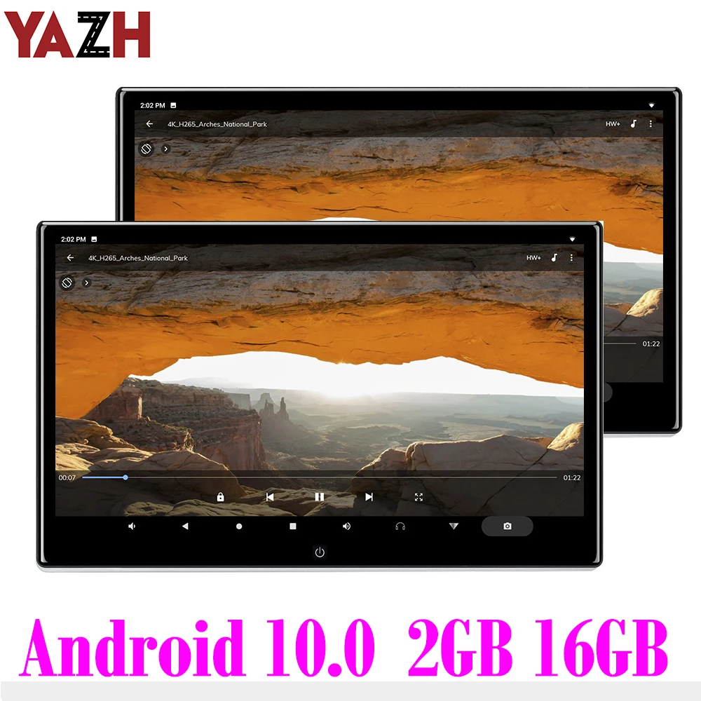 Монитор на подголовник автомобиля Android 10 0 16 ГБ 13 3 дюйма IPS 2.5D 1920*1080 HD 4K FM