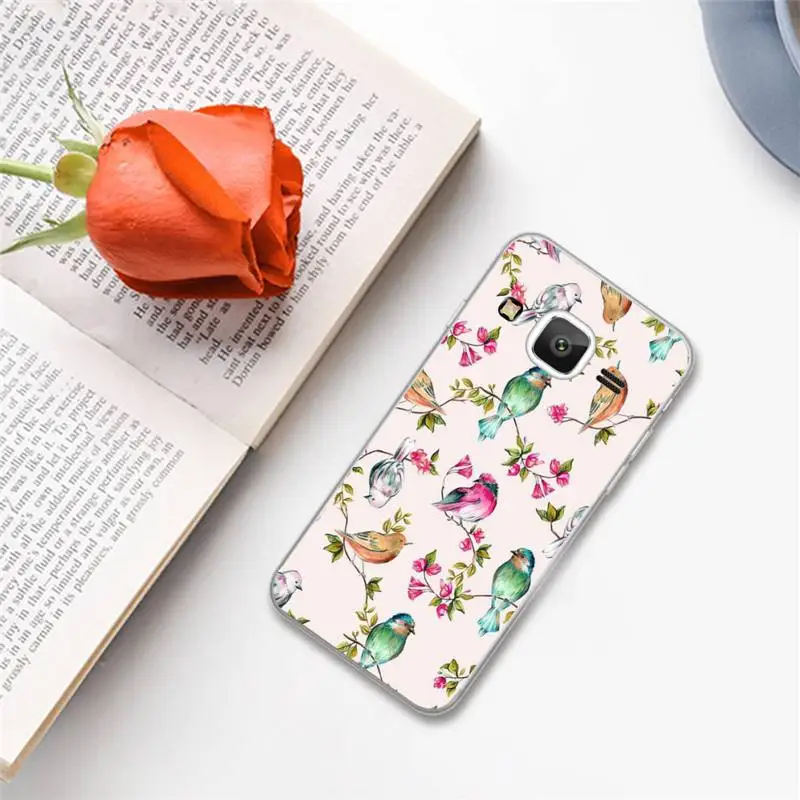 

Hand-painted flowers bird Phone Case For Samsung Galaxy J2 J4 J5 J6 J7 J8 2016 2017 2018 Prime Pro plus Neo duo cover funda