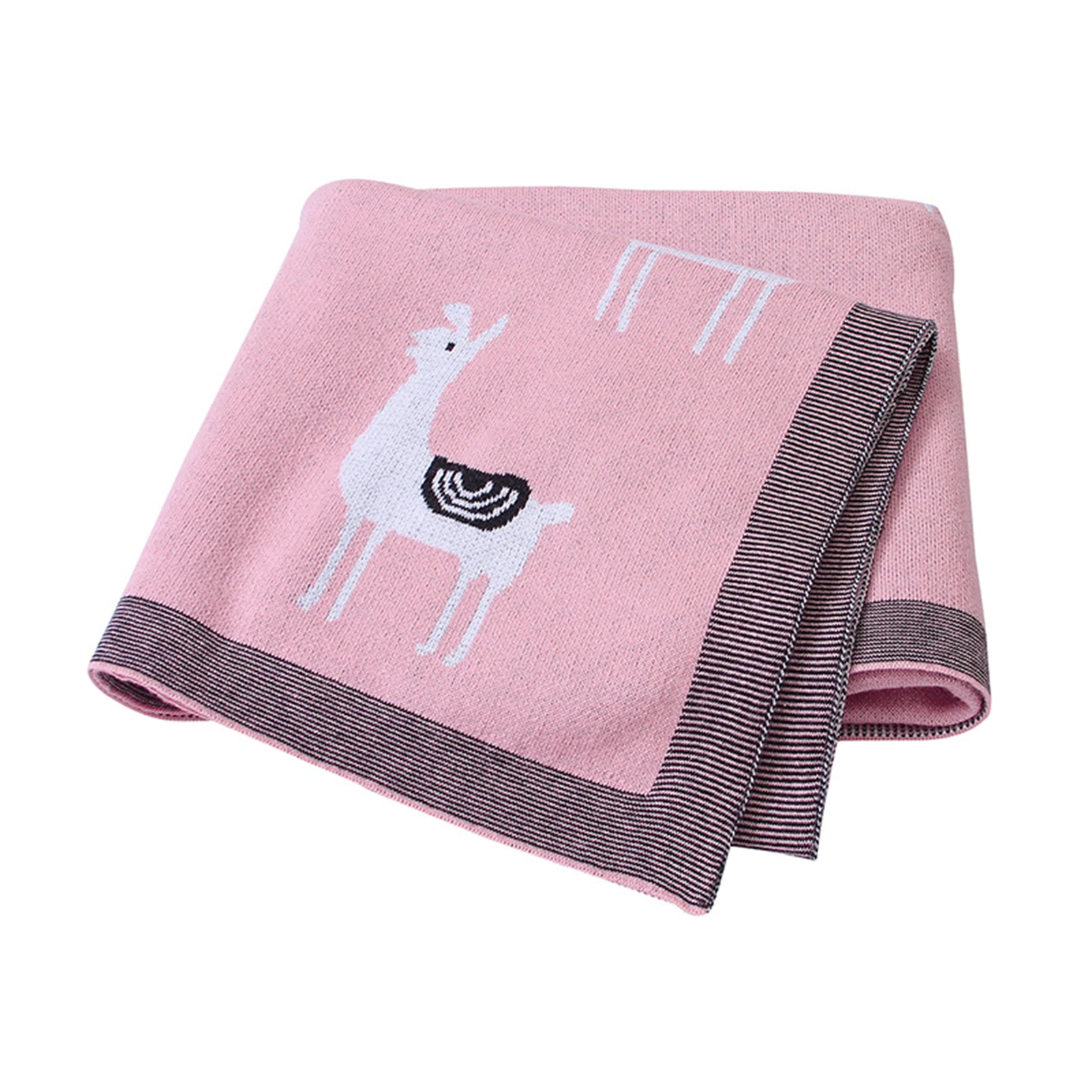 

100x80cm Newborn Comfortable Convenient Practical Stylish Knitted Blanket Stroller Cover Swaddle Wrap Crib Bedding Quilt