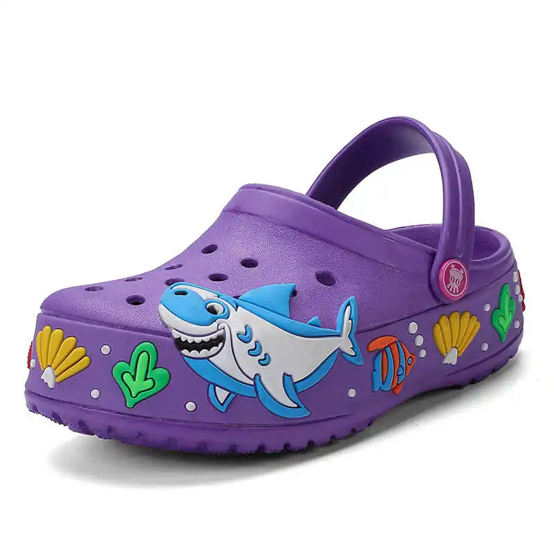 Summer Children Garden Shoes Kids Sandals Slippers Croc Cartoon Slides Sandals Clogs Boys Comfortable Toddler Pool Beach Slipper