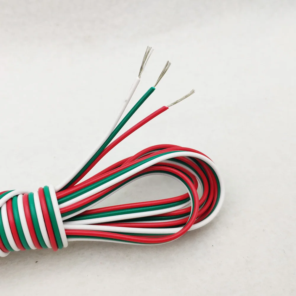 20 м 22AWG светодиодный кабель Американская классификация проводов 2р 3P 4 5 Луженая Медь Электрический провод с ПВХ изоляцией, RGB/RGBW для 5050 5730 8520 светильник Stirp Питание