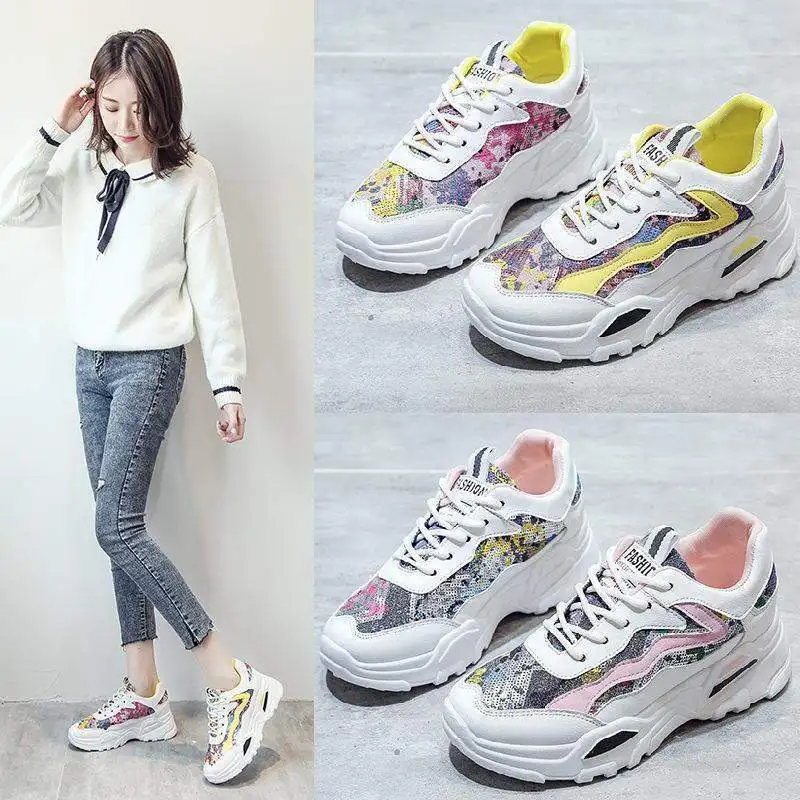 Женские кроссовки на высоком каблуке брендовые дизайнерские сникерсы шнуровке