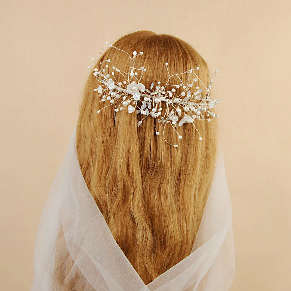 Свадебная Корона TRiXY H201 с цветами свадебные головные уборы свадебная тиара