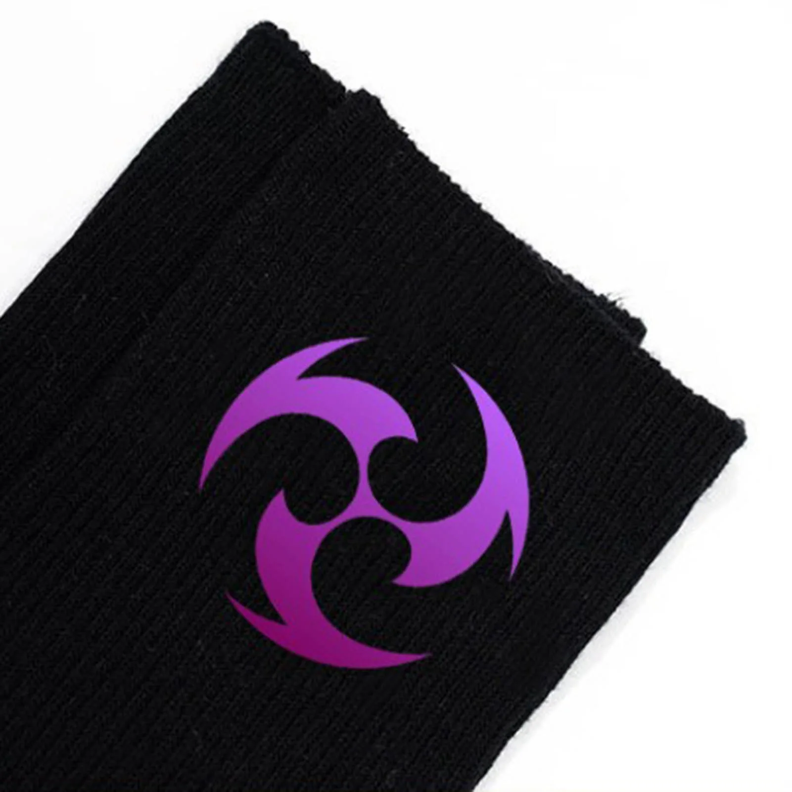 Anime Genshin Impact Cosplay Socks Printed White Black Cotton Sock Men Women Unisex Casual Spring Autumn Christmas Gifts | Женская