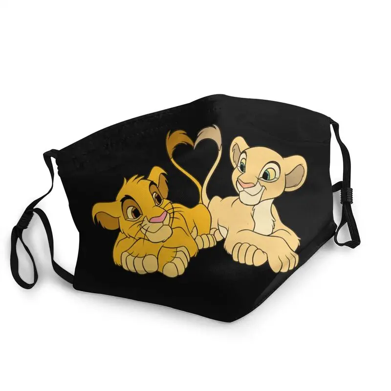 

Washable Cute Cartoon Simba And Nala Mouth Face Mask Unisex The Lion King Mask Men Women Anti Dust Protection Respirator Muffle