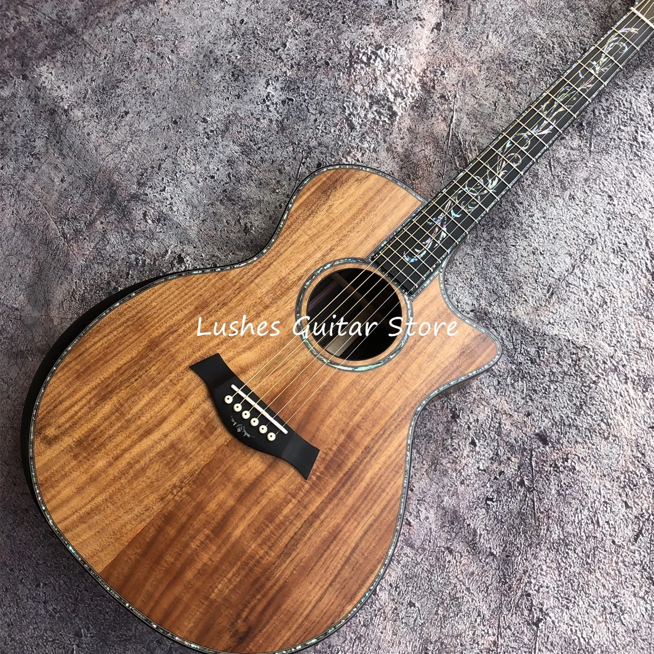 

Chaylor SP14 Model,All Matt Finished Acoustic Guitar,Real abalone,Solid Koa Wood Top, Sandalwood Back and Sides,Free shipping